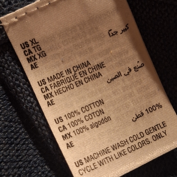 Club Room Men's Ribbed Four-Button Sweater, Blue Wing Hthr, Size XL NWT - Picture 13 of 16